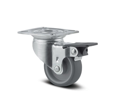 Swivel Castor Zinc-plated with Brake 40 kg