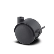 Twin Wheel Black with Brake 40 kg 50 MM