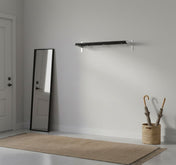 Nostalgi Hat Shelf Black/alu 1 meter