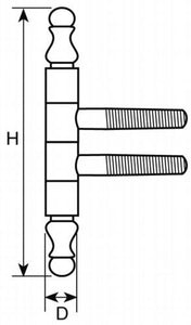 Pin hinge 5,5 mm Black