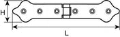 Ledhængsel 145mm Sort