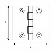 Jointed Hinge 30 x 30 mm Brass