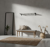 Nostalgi Hat Shelf Alu/Black 1 meter