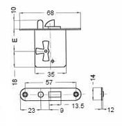 SLIDING SHUTTER LOCK RECESSED