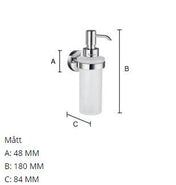 HOME Sæbedispenser 200 ml Mat Glas/Krom
