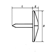 Dekorspik Svart 28 mm med centrumspik