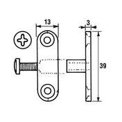 Hinge/Coupling Fitting Yellow-Passivated