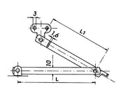 Flap Fitting Brass-Plated 300 mm