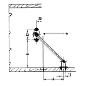 Door/Flap Fitting 240 mm Zinc-Plated