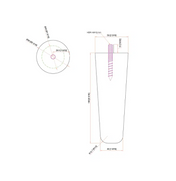 Furniture Leg Tapered 160-220mm Oak