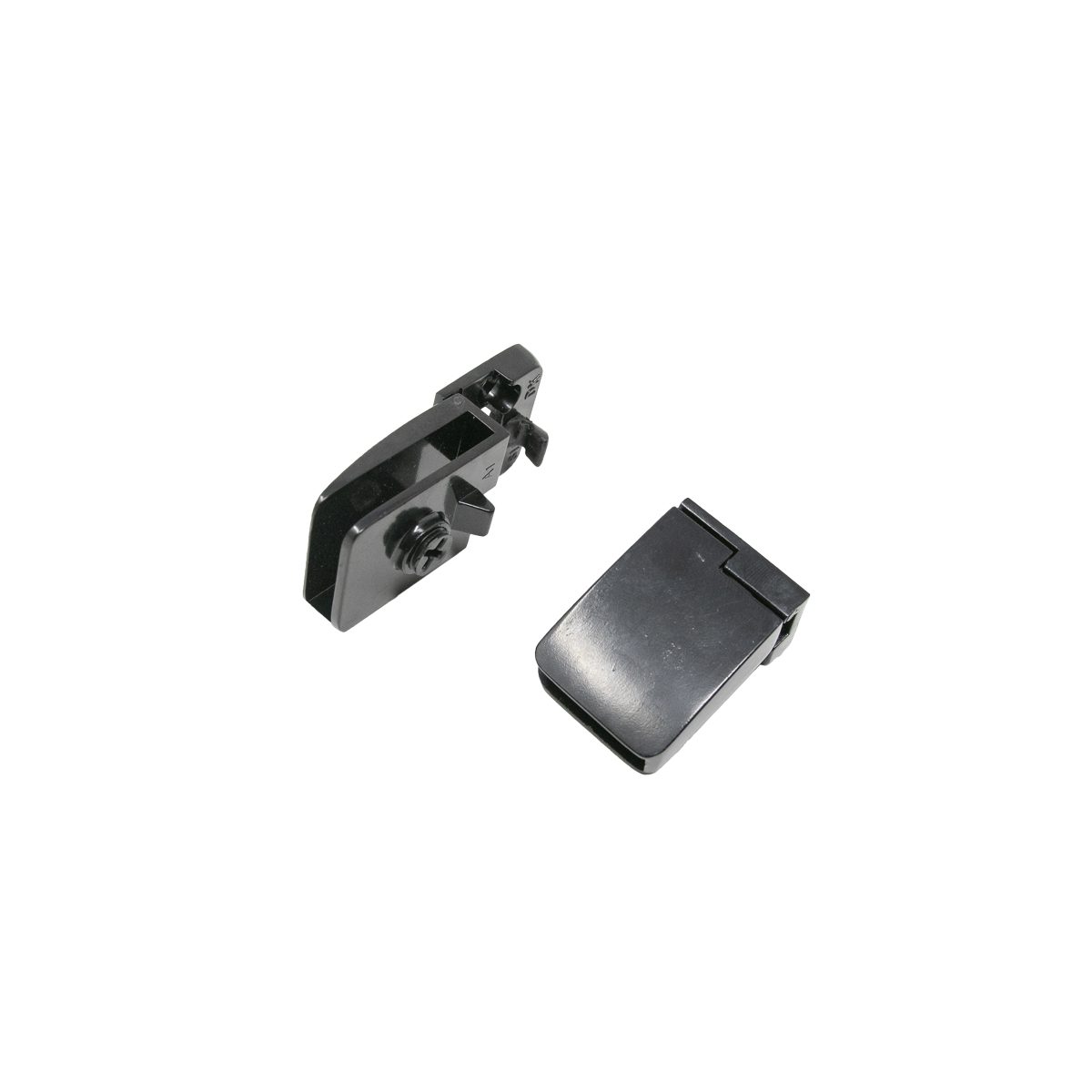 Square Glass Hinge 2-6mm Black