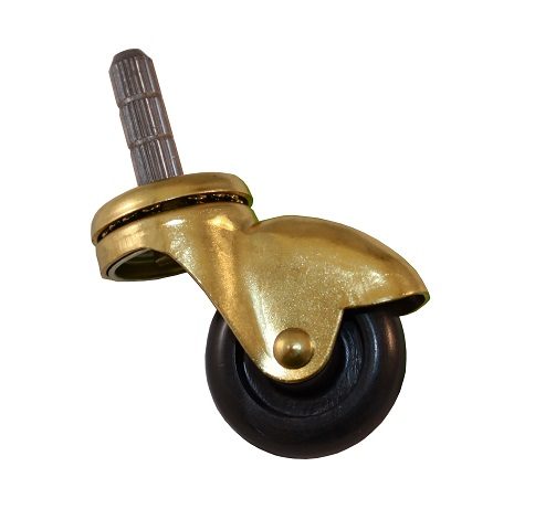 Trolley Wheel Brass-plated/Black 35 mm
