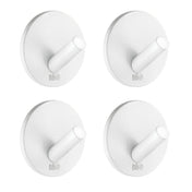 Självhäftande Liten Enkelkrok Vit 4-Pack