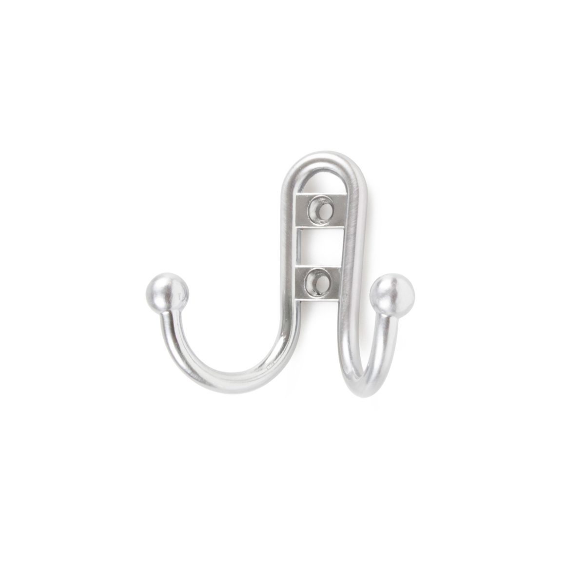 Double Hook Satin chrome