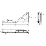 Fällbar Konsol 270-315mm Vit 100kg (2-Pack)