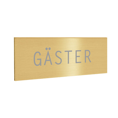 XTRA Self-Adhesive Toilet Sign Guests Matt Brass