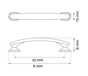 Handle 96 c/c Satin Brass
