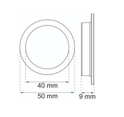 Skydedørshåndtag 40mm Sort 2-pak