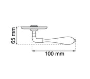 Door Handle A9683 Brass Complete
