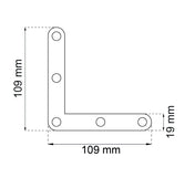 Window Corner Brace Zinc-plated