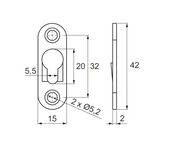 Hanging Plate 42mm Zinc-plated