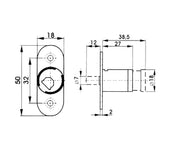 Cabinet Lock with Push Cylinder