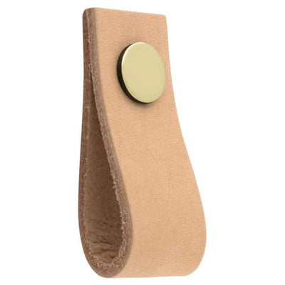 Knop Ari Lyst Læder/Messing