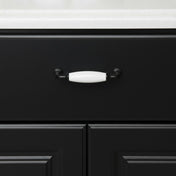 Handle Bella 96 C/C Black/White Porcelain