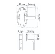 Window Handle 3 Nickel
