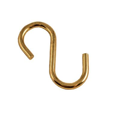 S-hook Brass-plated 16mm