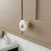 Knob Alva 32-35mm Porcelain/Brass