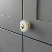 Knob Alva 32-35mm Porcelain/Brass