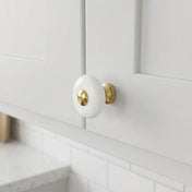 Knob Alva 32-35mm Porcelain/Brass