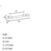 Selvklæbende Håndklædeholder Thread 500mm Krom
