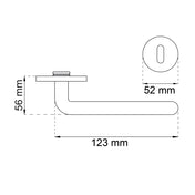 Door Handle LONDON Stainless steel Complete