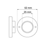 Tube Bracket Side Bracket 25mm Satin Chrome