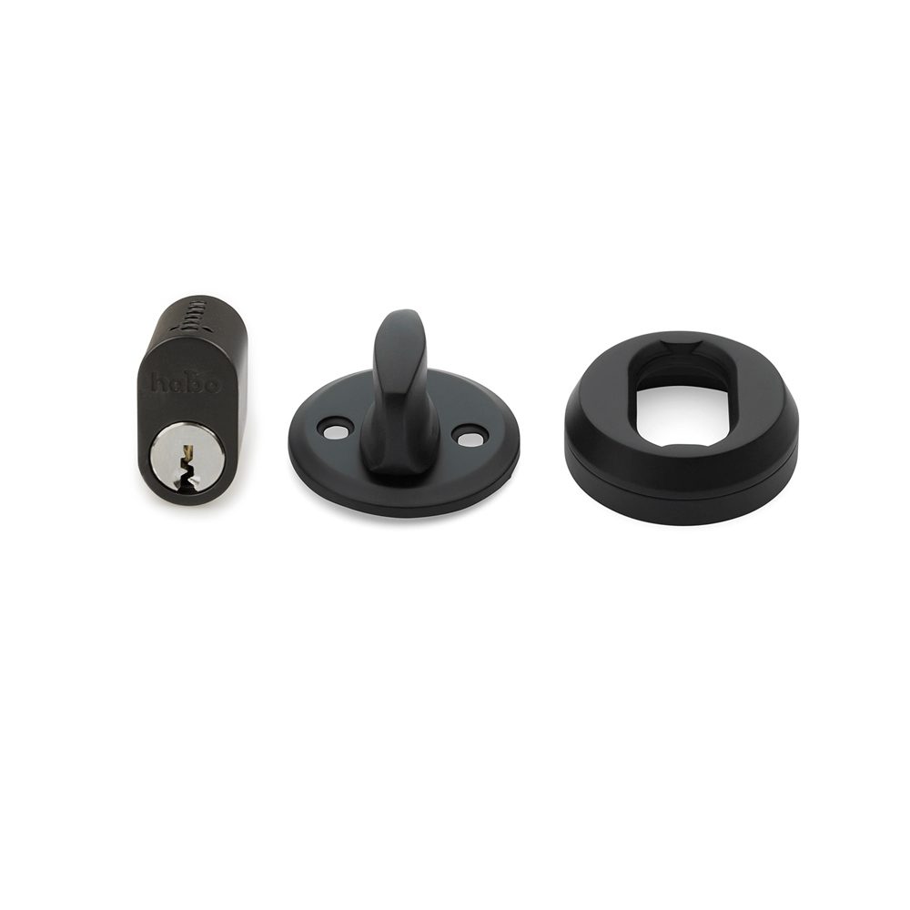Cylinder Lock Set Black