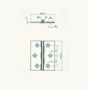 Butt hinge 40-60mm Black