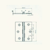 Butt hinge 40-60mm Black