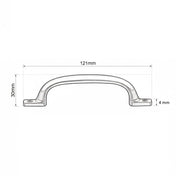 Draghandtag 153 Nickel 120 mm