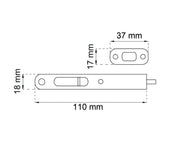 Kantregel 110 mm Forzinket