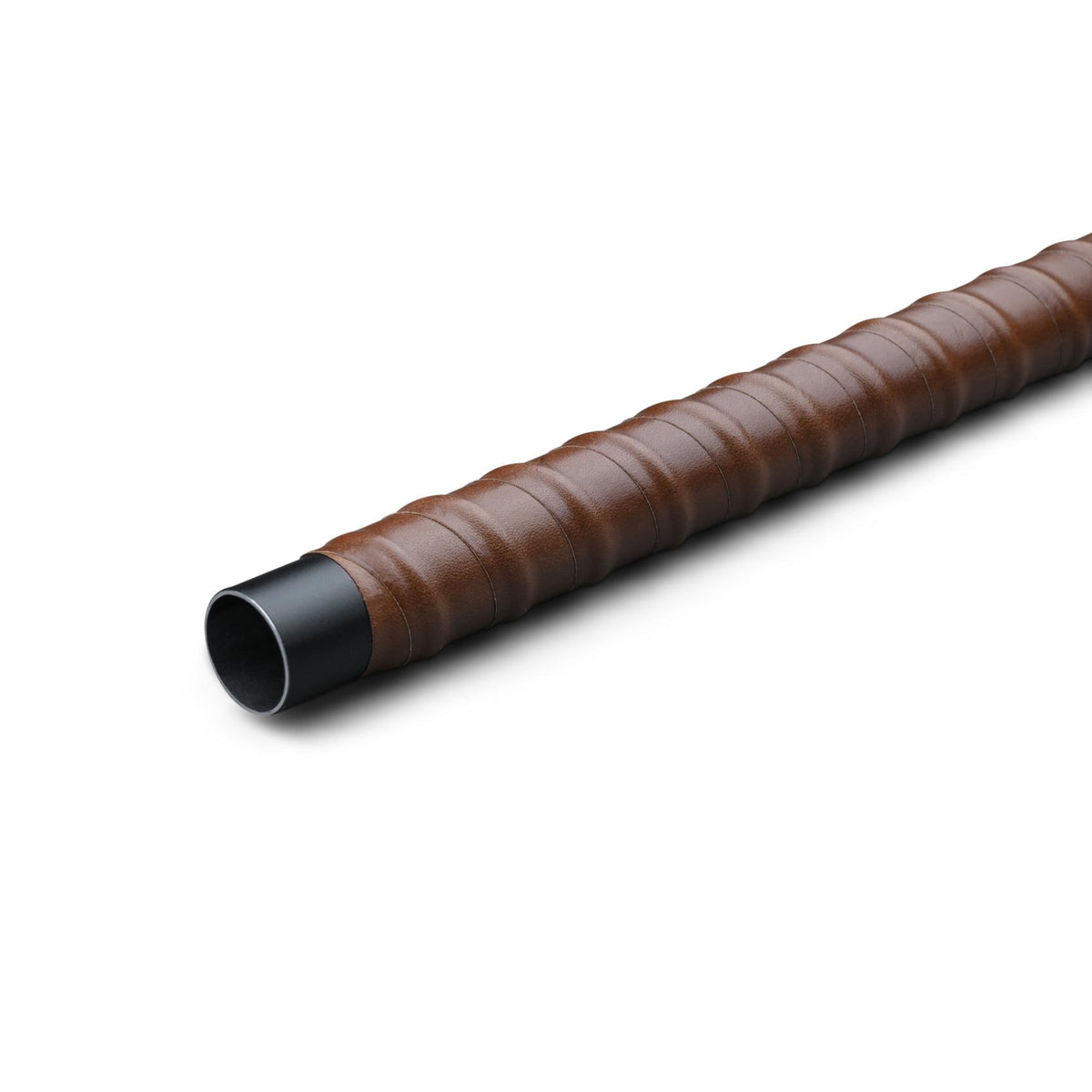 Klädstång 25mm Svart/Brunt Läder Lindad