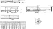 Drawer Slides 400-600mm Full Extension (Side Mount) - Soft-Close - 35kg