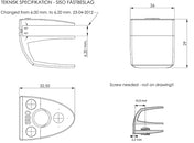 Spegelhandtag Badge 2-5mm Mässing