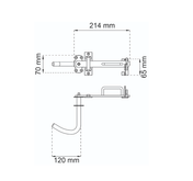 Gate Latch 2400 Rostskyddsbehandlad