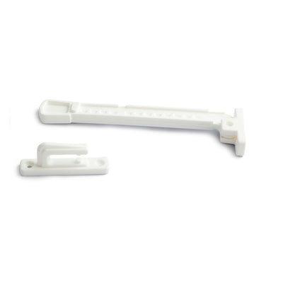 Ventilation Stay Outward-Opening White Plastic