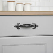 Handle Black Lacquered Cast Iron 115 MM