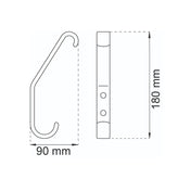 School hook Brass Large