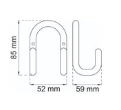 Double Hook Saturn Stainless steel