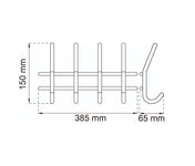 Hook Rail Merkur Stainless steel 385mm